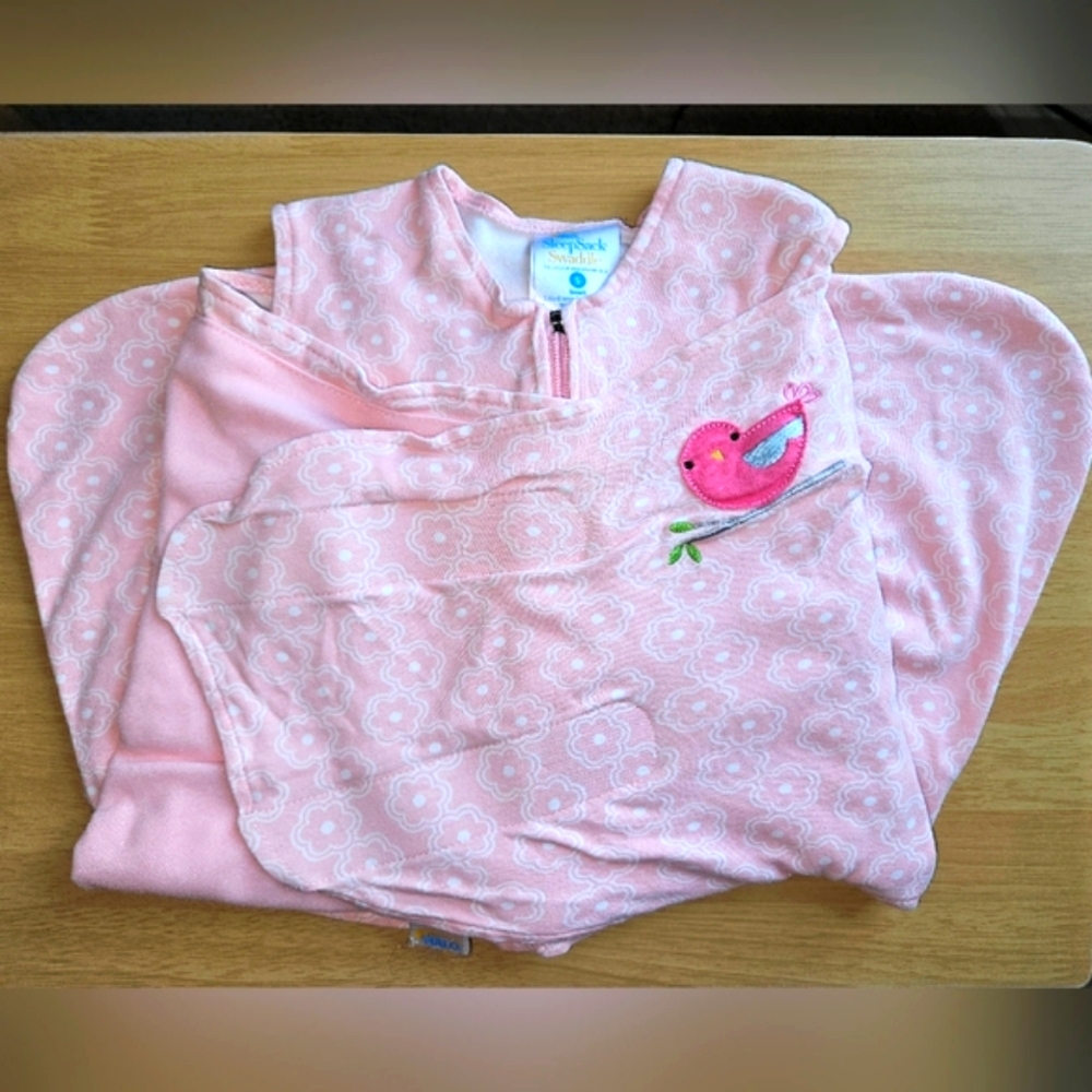 HALO Small 3-6 Pink Bird Swaddle Sleep Sack